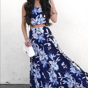 NWT Lulu’s 2 Piece Floral Dress XS